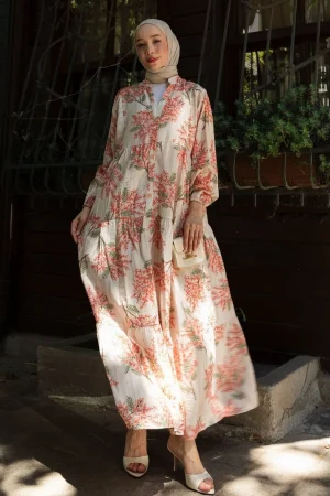 Mimoza Desenli Elbise – Narencik